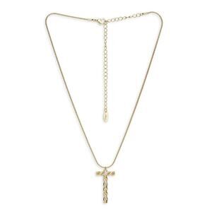 NEW ETTIKA REVOLVE 18K Goldplated Twisted Crystal Initial Pendant Necklace T